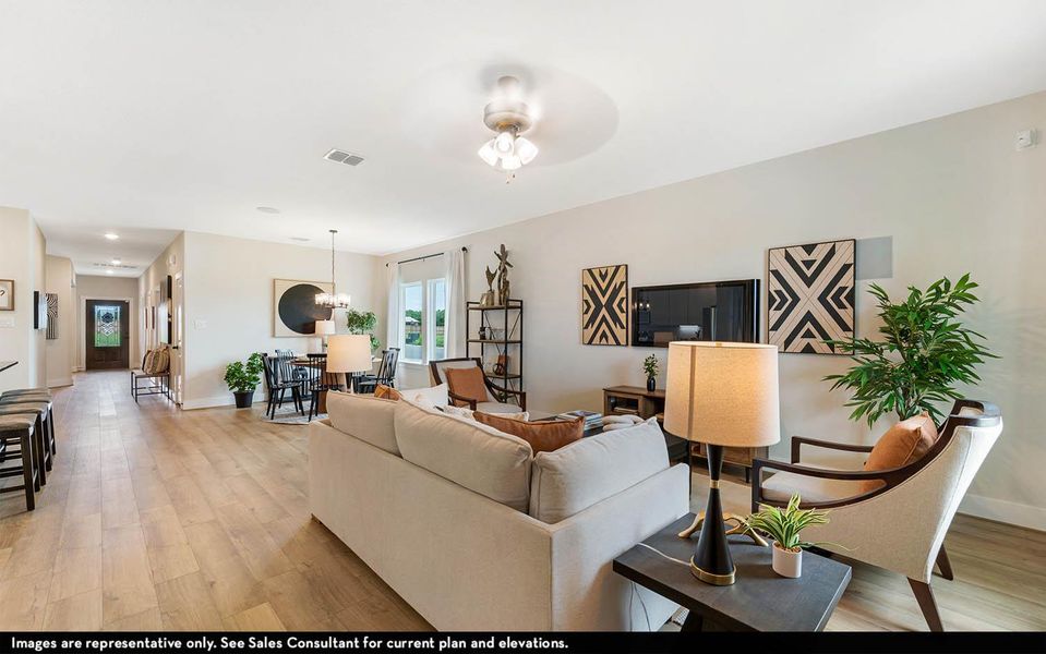 Furnished interior view inside a new home in Hunters Glen, Jarrell (Image 3).