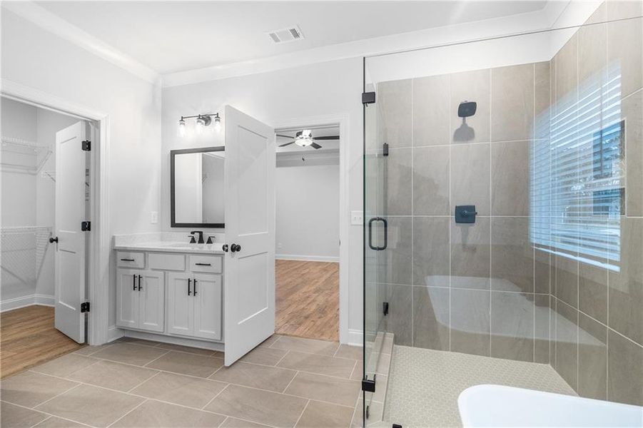 Furnished interior view inside a new home in Belle Woode Estates, Monroe (Image 17).