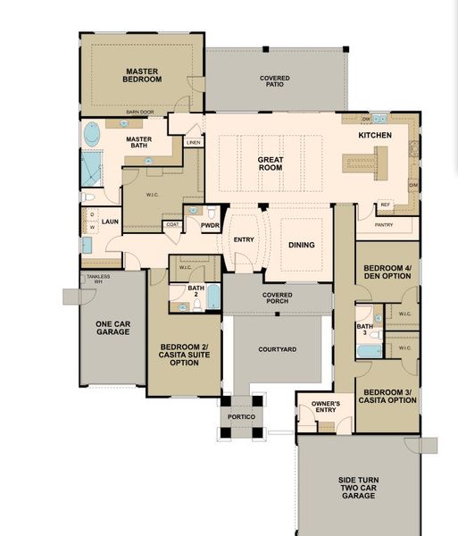 2D floor plan layout of this home in Bellero Estates, Queen Creek, AZ (Image 2). 2D floor plan layout of this home in Bellero Estates, Queen Creek, AZ (Image 2).