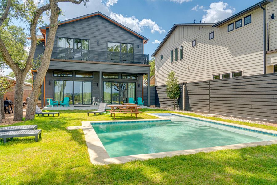 Front exterior of a new home in , Canyon Lake, TX, highlighting curb appeal (Image 22).