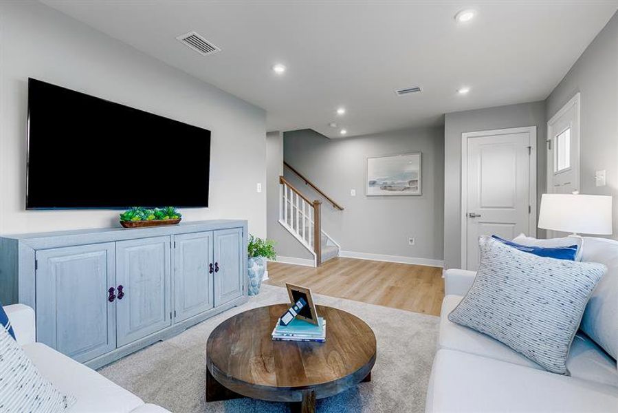 Representative furnished interior of a home built from the Mayer by Ryan Homes in Stowe Branch Townhomes, Charlotte (Image 35).