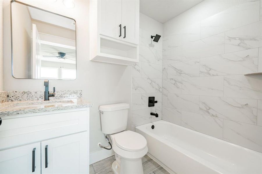 Bathroom #3 featuring shower / bathtub combination, and vanity Bathroom #3 featuring shower / bathtub combination, and vanity