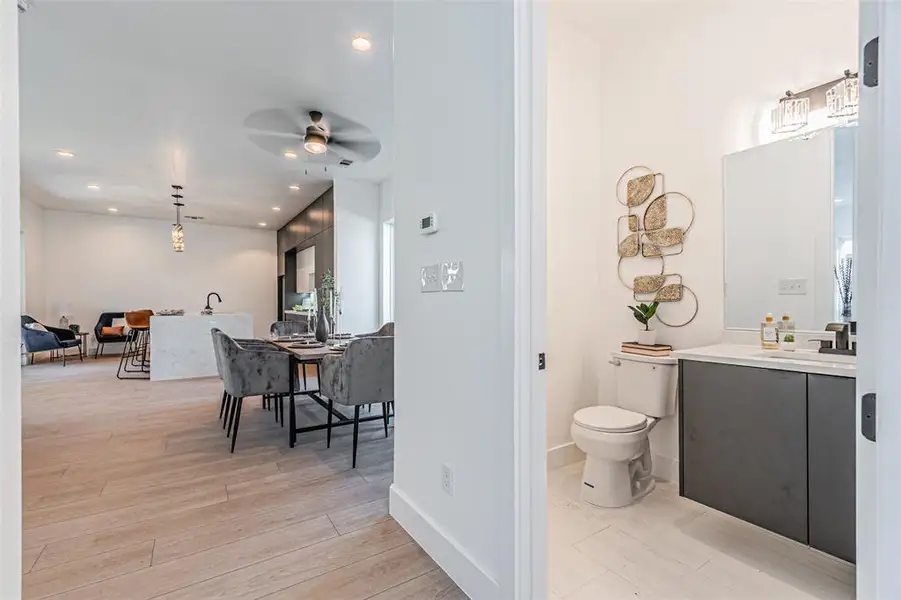 Furnished interior view inside a new home in , Dallas (Image 3).