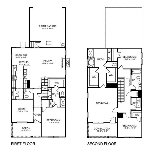 2D floor plan layout for the Calhoun by D.R. Horton in Shepherd's Farm, Mooresville, NC (Image 3). 2D floor plan layout for the Calhoun by D.R. Horton in Shepherd's Farm, Mooresville, NC (Image 3).