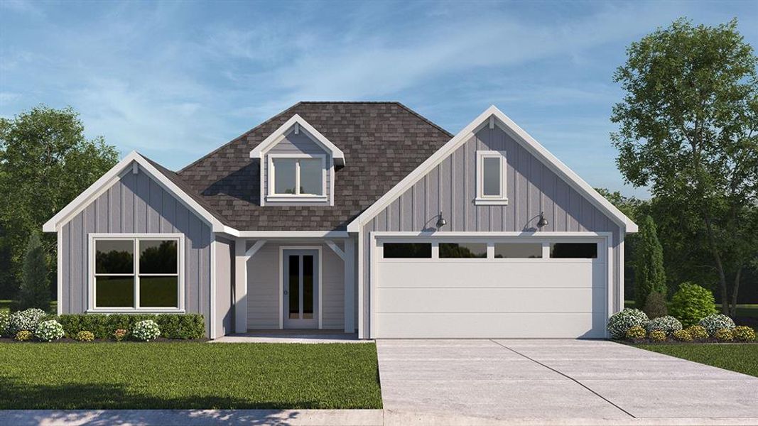 Front exterior of a new home in Creeks at Burnett Trail, Canton, TX, highlighting curb appeal (Image 4).