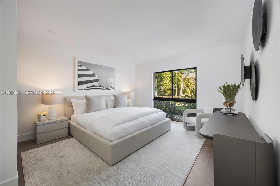 Furnished interior view inside a new home in , Key Biscayne (Image 20).