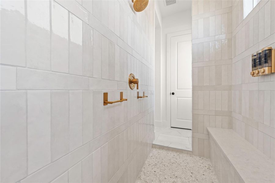 Double entry walk through shower.