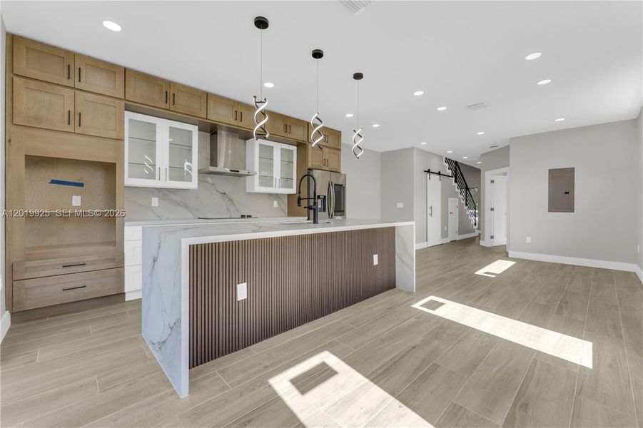 Furnished interior view inside a new home in , Miami (Image 11).