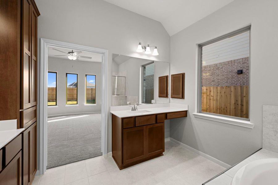 Furnished interior view inside a new home in The Meadows at Imperial Oaks 60', Conroe (Image 12).