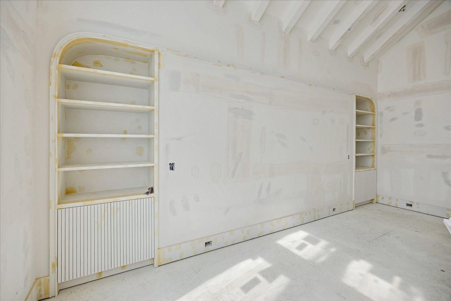 Built-in cabinetry in the primary bedroom. Photo taken on Feb 9.