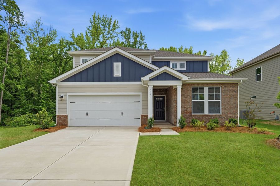 Front exterior of a new home in Cannon Manor, Kannapolis, NC, highlighting curb appeal (Image 1). Front exterior of a new home in Cannon Manor, Kannapolis, NC, highlighting curb appeal (Image 1).