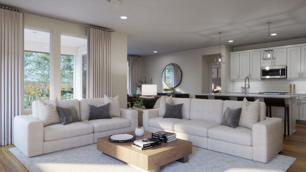 Representative furnished interior of a home built from the 4014 by Risewell Homes in Parkton Square, Kyle (Image 9).