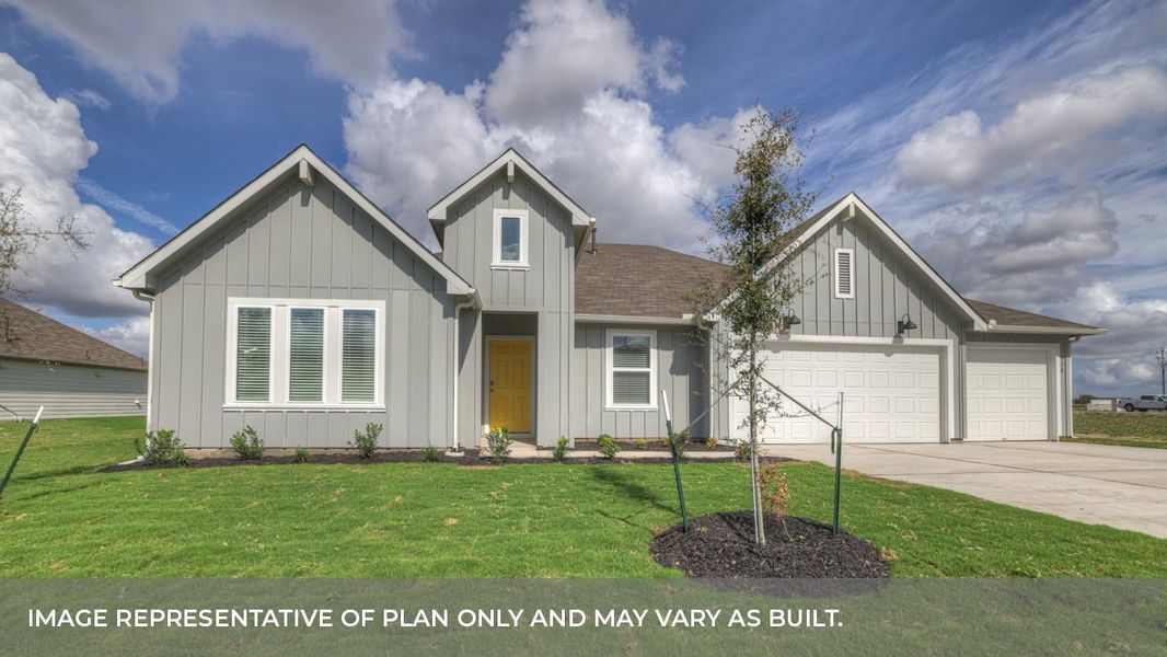 Front exterior of a new home in Sonoma Oaks, Fredericksburg, TX, highlighting curb appeal (Image 1). Front exterior of a new home in Sonoma Oaks, Fredericksburg, TX, highlighting curb appeal (Image 1).