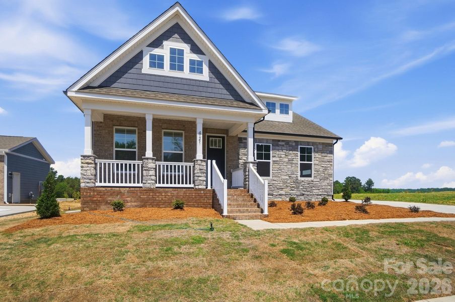 Front exterior of a new home in Waterford Commons, Rock Hill, SC, highlighting curb appeal (Image 2).