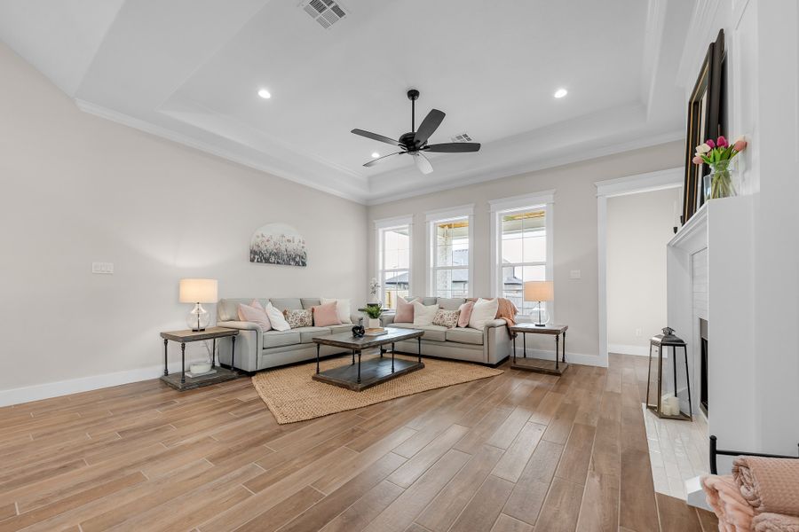 Representative furnished interior of a home built from the The Courtney by Reece Homes in Harvest Meadows, Bryan (Image 16). Representative furnished interior of a home built from the The Courtney by Reece Homes in Harvest Meadows, Bryan (Image 16).