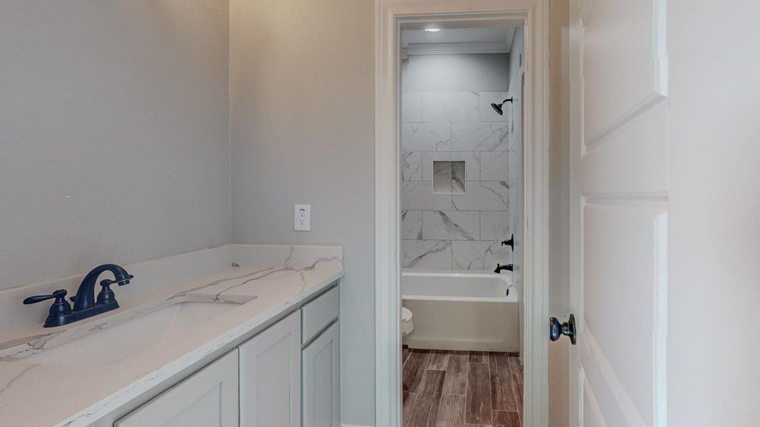 Furnished interior view inside a new home in , Beaumont (Image 27).