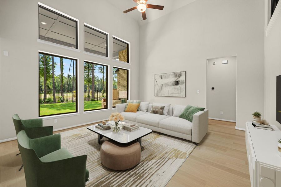 Furnished interior view inside a new home in The Highlands, Porter (Image 11).