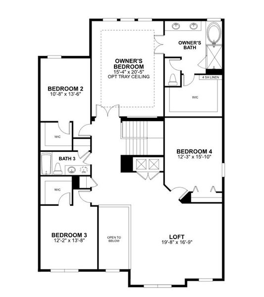 2D floor plan layout of this home in Estates at Rivercrest, Sanford, FL (Image 1).