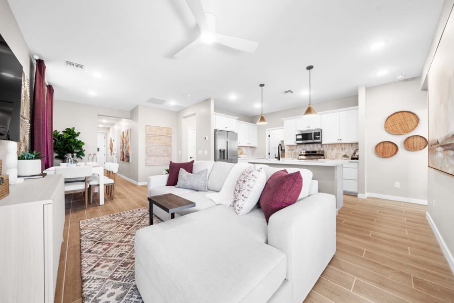 Great Room | Terraza Model Home | Mira Vista at Victory in Buckeye, AZ by Landsea Homes