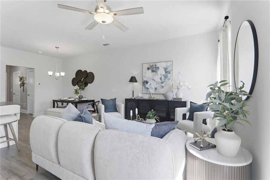 Furnished interior view inside a new home in , Cartersville (Image 10).