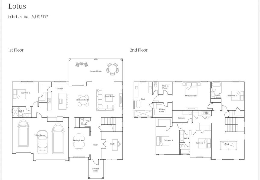 2D floor plan layout of this home in Arden: The Waterford Collection, Loxahatchee, FL (Image 4).