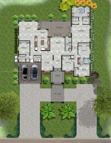 2D floor plan layout of this home in , Homestead, FL (Image 3).