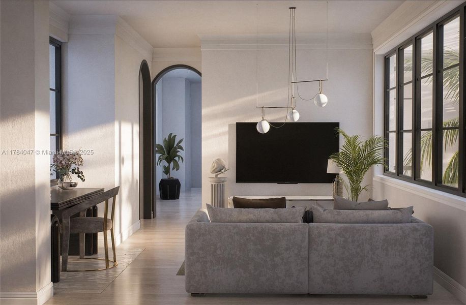 Furnished interior view inside a new home in , Miami Shores (Image 29).