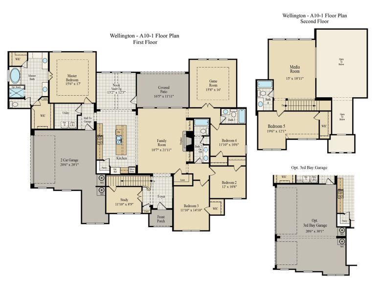 2D floor plan layout for the Wellington by John Houston Homes in Springside Estates, Waxahachie, TX (Image 2). 2D floor plan layout for the Wellington by John Houston Homes in Springside Estates, Waxahachie, TX (Image 2).