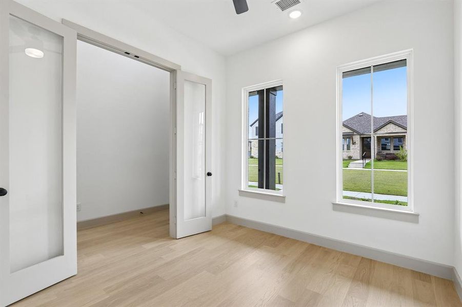 This light filled home office is the perfect place for the professional seeking a quite place to work from home. This light filled home office is the perfect place for the professional seeking a quite place to work from home.