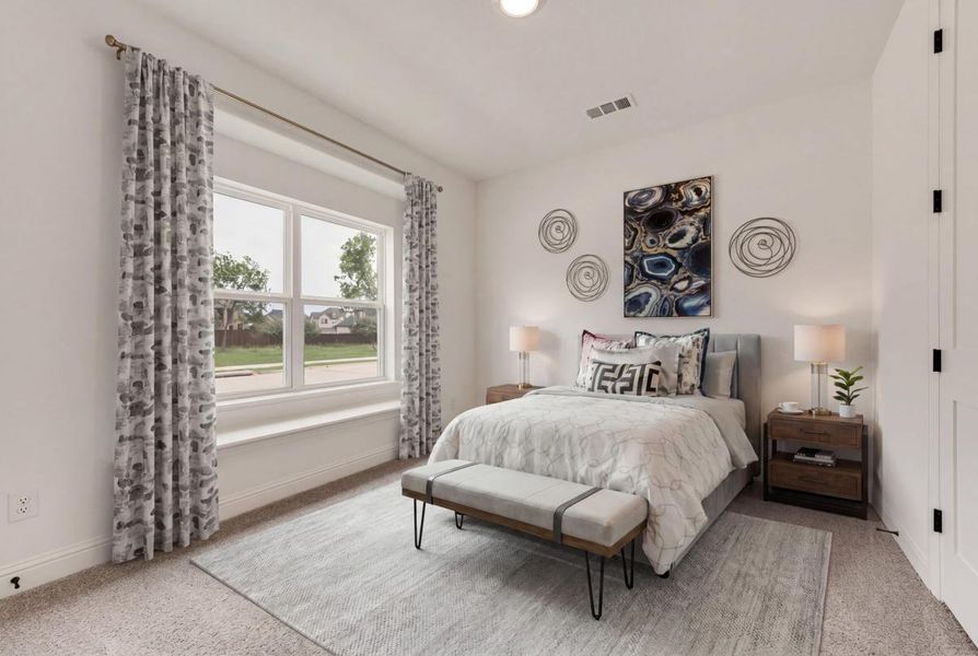 Furnished interior view inside a new home in Dominion of Pleasant Valley, Wylie (Image 18).