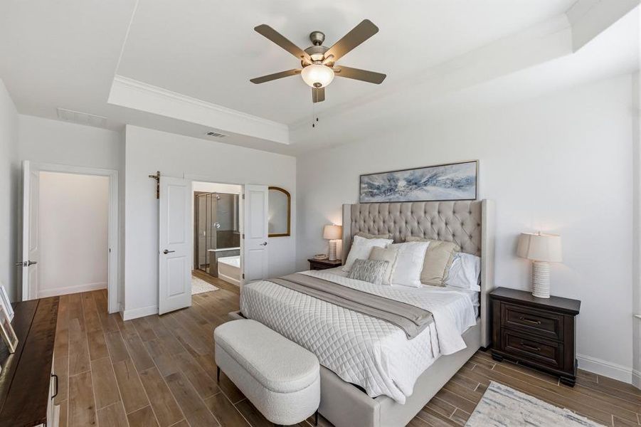 Furnished interior view inside a new home in West Cypress Hills, Spicewood (Image 15).