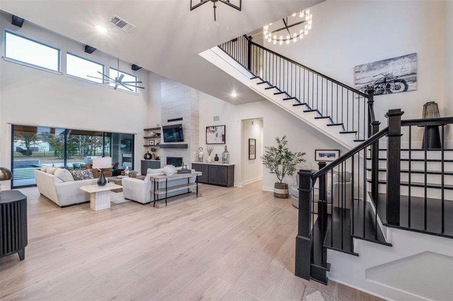 Furnished interior view inside a new home in , Oak Point (Image 10).
