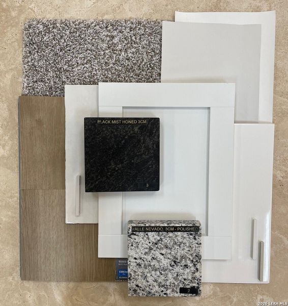 Sample of building materials used in homes in Katzer Ranch, Converse (Image 34).