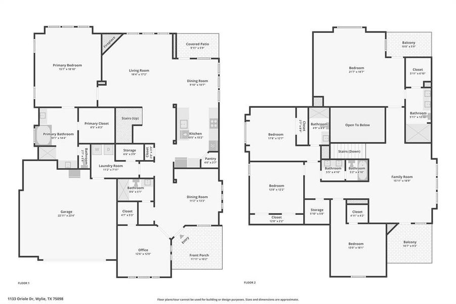 2D floor plan layout of this home in , Wylie, TX (Image 5). 2D floor plan layout of this home in , Wylie, TX (Image 5).