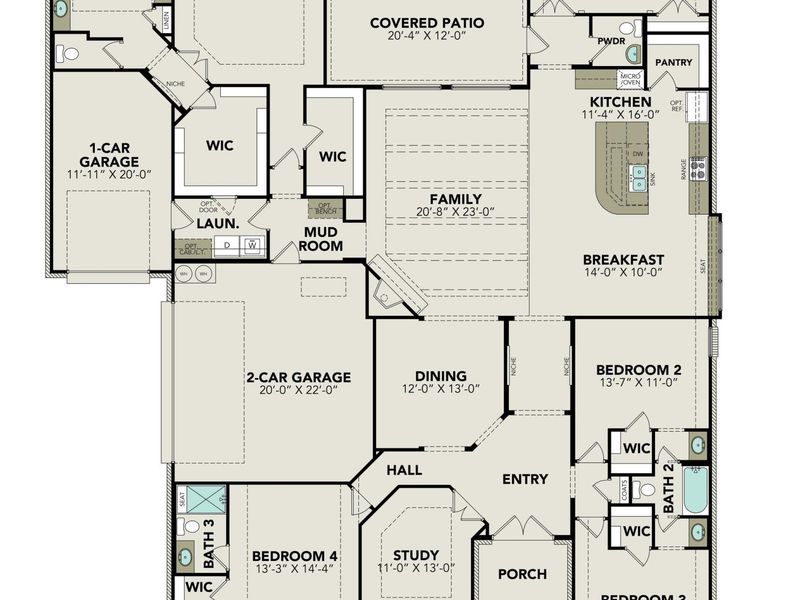 2D floor plan layout of this home in Potranco Oaks, Castroville, TX (Image 5).