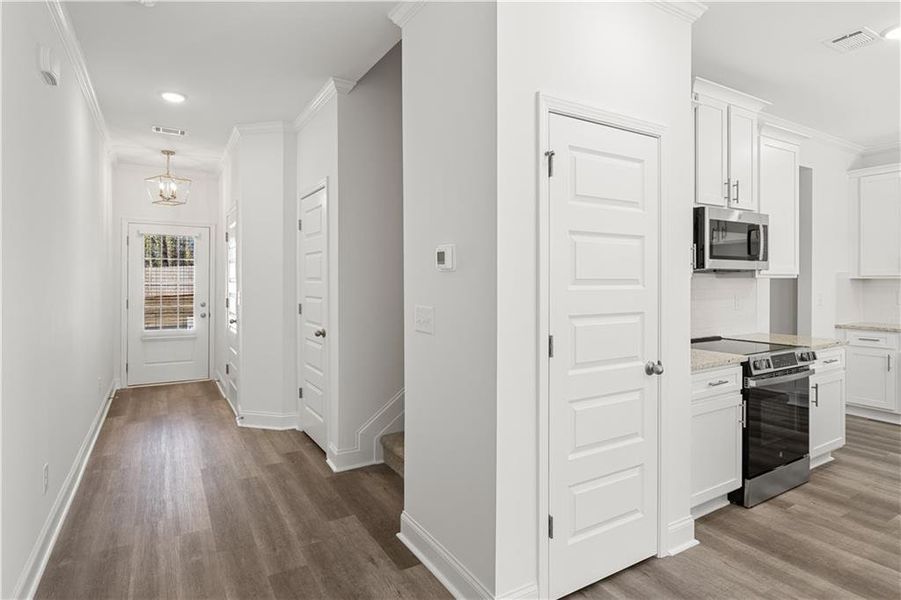 Spacious, unfurnished interior of a new home in Mulberry Summit, Flowery Branch (Image 15). Spacious, unfurnished interior of a new home in Mulberry Summit, Flowery Branch (Image 15).