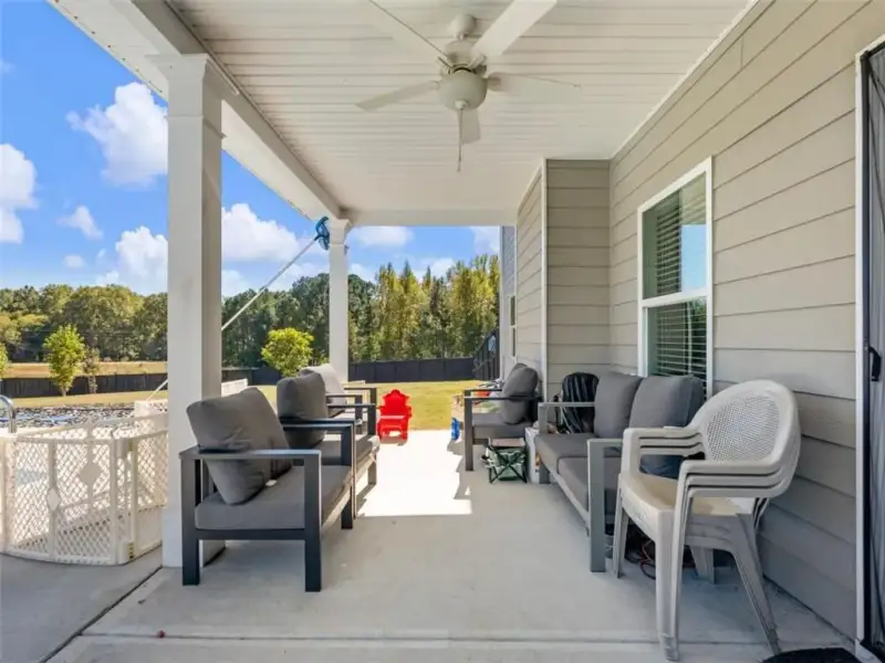 Exterior details and patio area of a home in Joel's Landing, Monroe (Image 4).