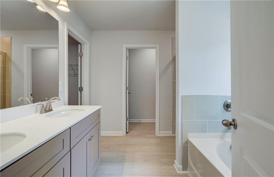 Furnished interior view inside a new home in Enclave at Evergreen, Fairburn (Image 9).