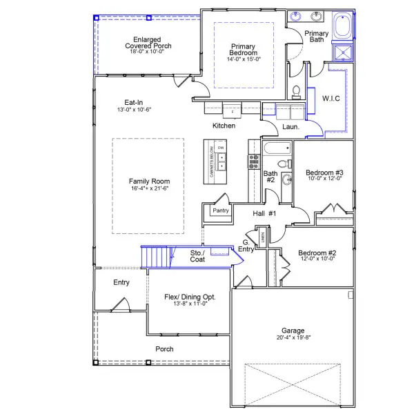 2D floor plan layout of this home in Hendrix Farms, Lexington, SC (Image 2). 2D floor plan layout of this home in Hendrix Farms, Lexington, SC (Image 2).