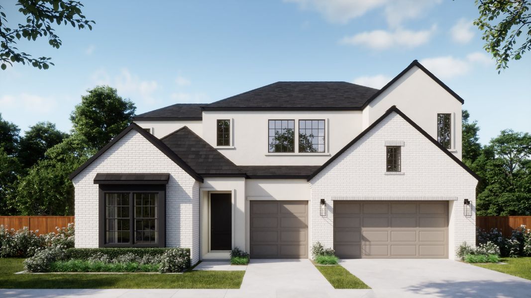 Representative exterior photo of a completed home built from the 5053 by Risewell Homes in Freedom at Anthem, Kyle, TX (Image 4). Representative exterior photo of a completed home built from the 5053 by Risewell Homes in Freedom at Anthem, Kyle, TX (Image 4).