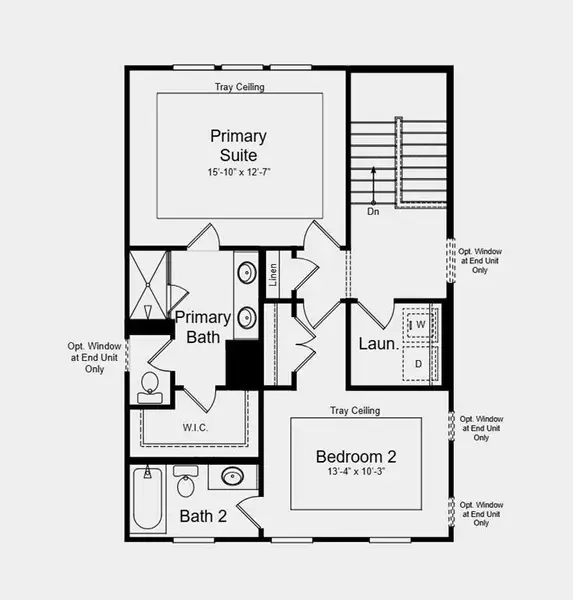 2D floor plan layout of this home in Somerset at Veterans Memorial, Mableton, GA (Image 4).
