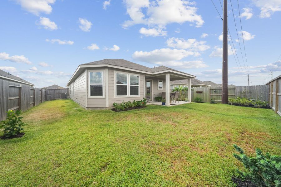 Exterior details and patio area of a home in Ambrose, La Marque (Image 26). Exterior details and patio area of a home in Ambrose, La Marque (Image 26).