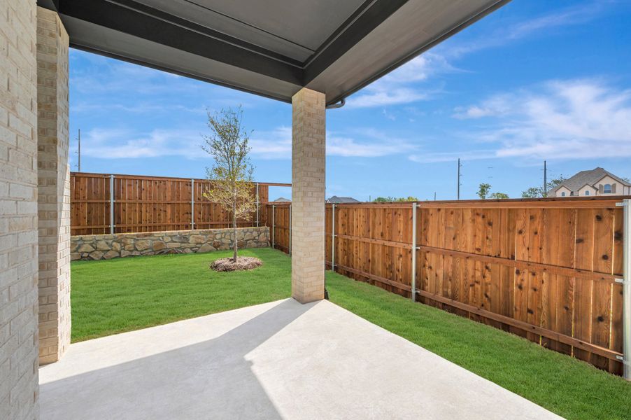 Exterior details and patio area of a home in The Parks at Wilson Creek, Celina (Image 3).
