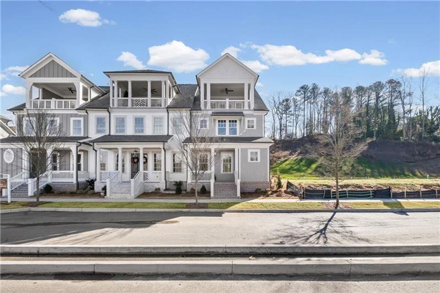 Front exterior of a new home in , Ball Ground, GA, highlighting curb appeal (Image 17). Front exterior of a new home in , Ball Ground, GA, highlighting curb appeal (Image 17).