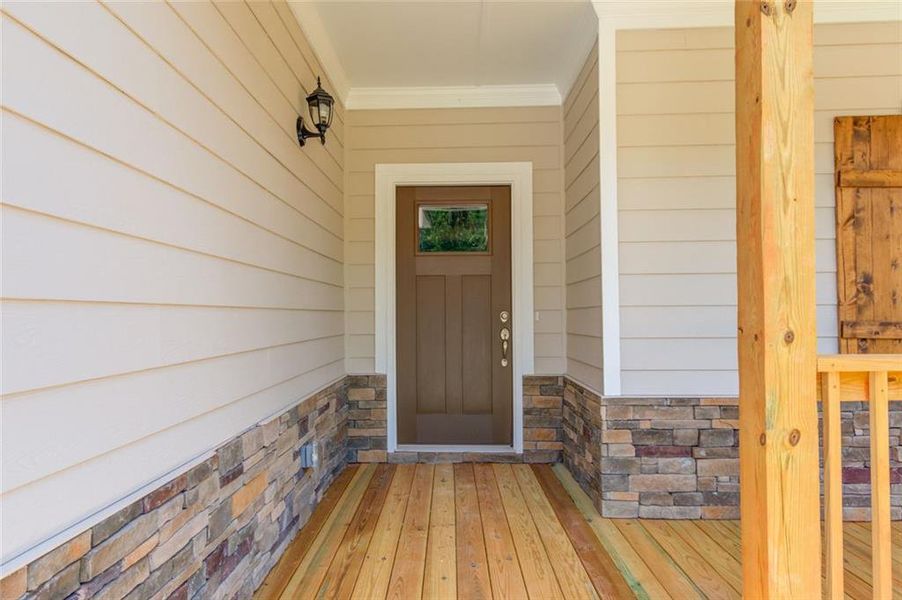 Exterior details and patio area of a home in , Lula (Image 3). Exterior details and patio area of a home in , Lula (Image 3).