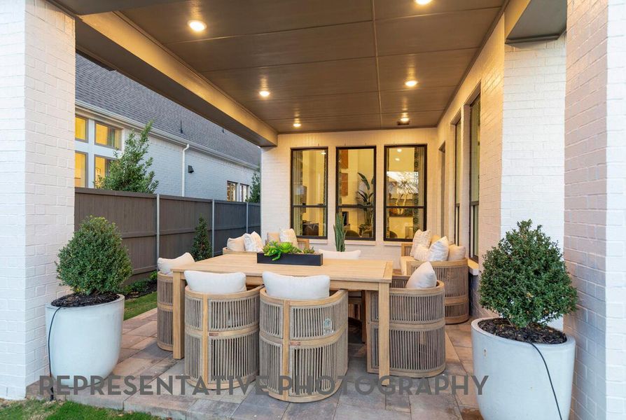 Exterior details and patio area of a home in Parkside On The River, Georgetown (Image 2).