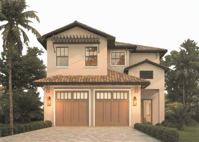 Front exterior of a new home in , Montverde, FL, highlighting curb appeal (Image 2). Front exterior of a new home in , Montverde, FL, highlighting curb appeal (Image 2).