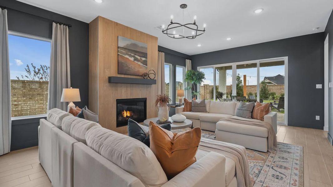 Representative furnished interior of a home built from the Acadia by Chesmar Homes in Elyson 50's, Katy (Image 8).