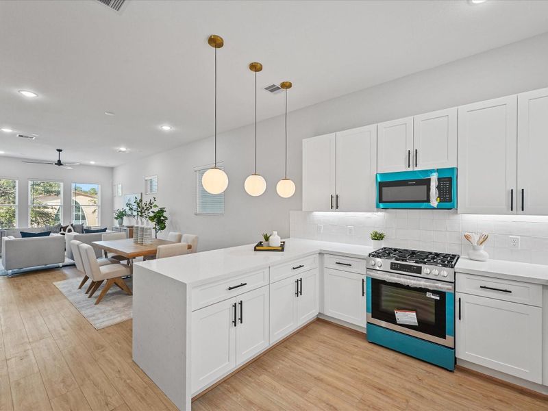 Furnished interior view inside a new home in Skyline Homes at Cavalcade, Houston (Image 13).