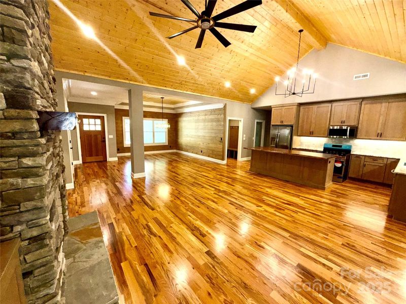Great Room to Kitchen and Dining Area
